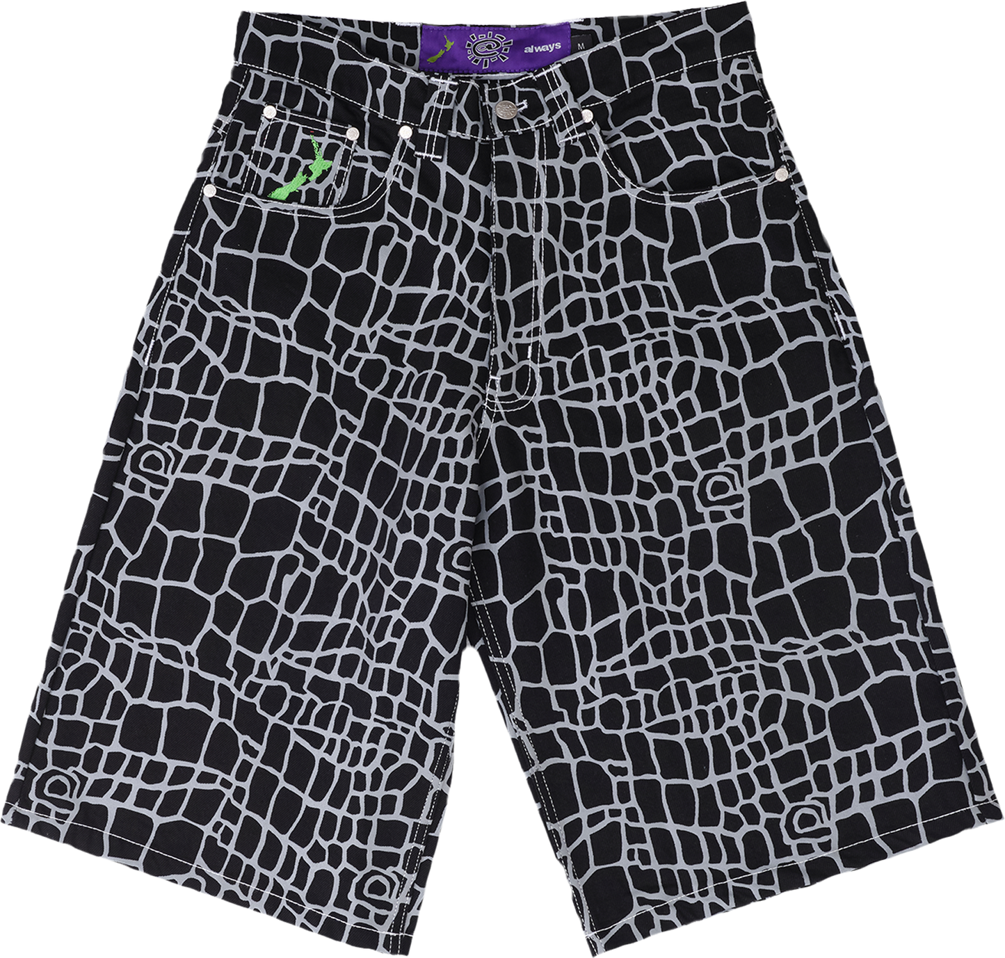 Always - Croc Print Denim Short