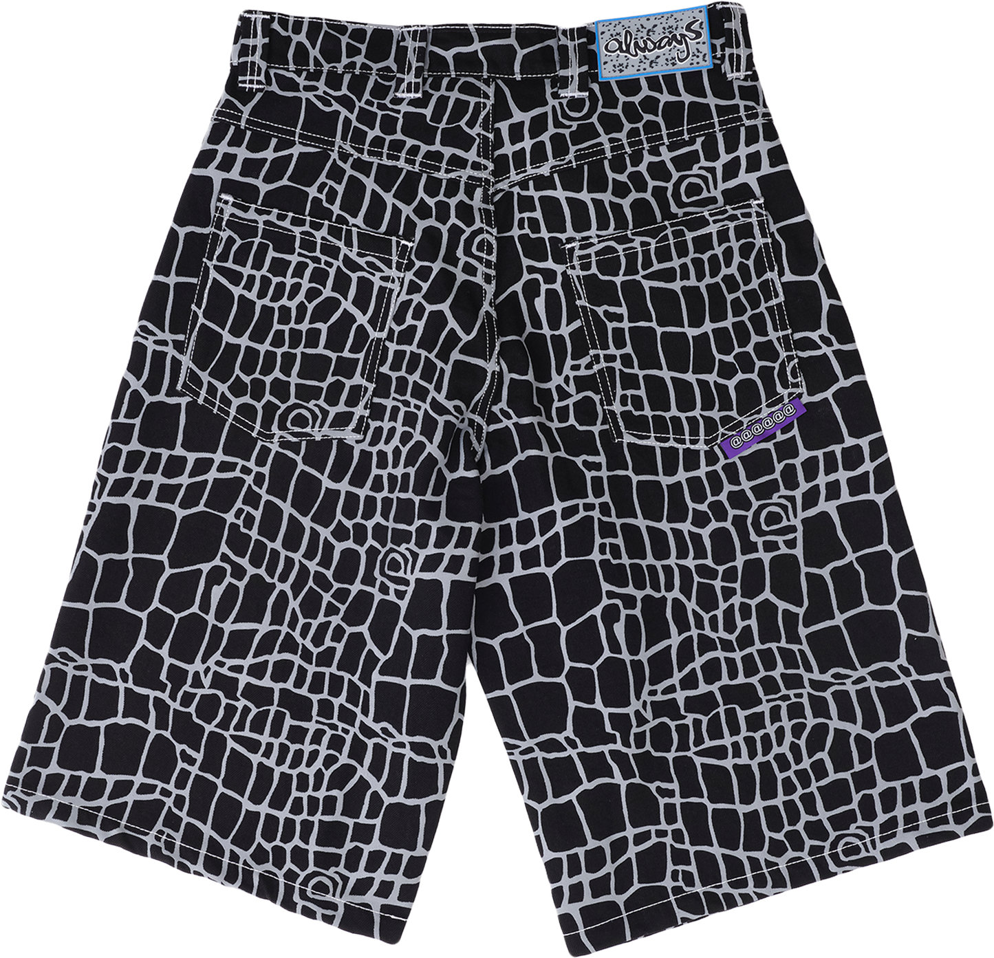 Always - Croc Print Denim Short