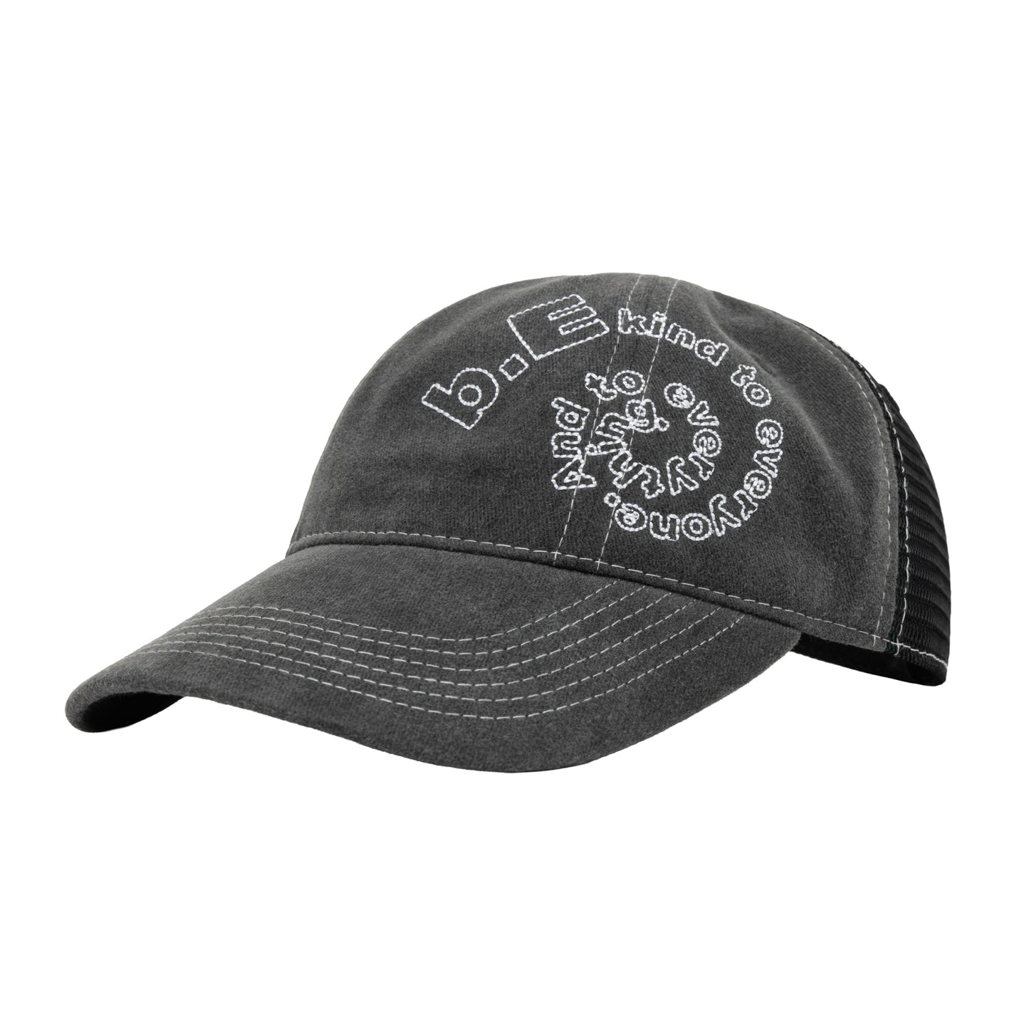 b.Eautiful - B-Turn Low Profile Hat (Washed Black / Black / White)