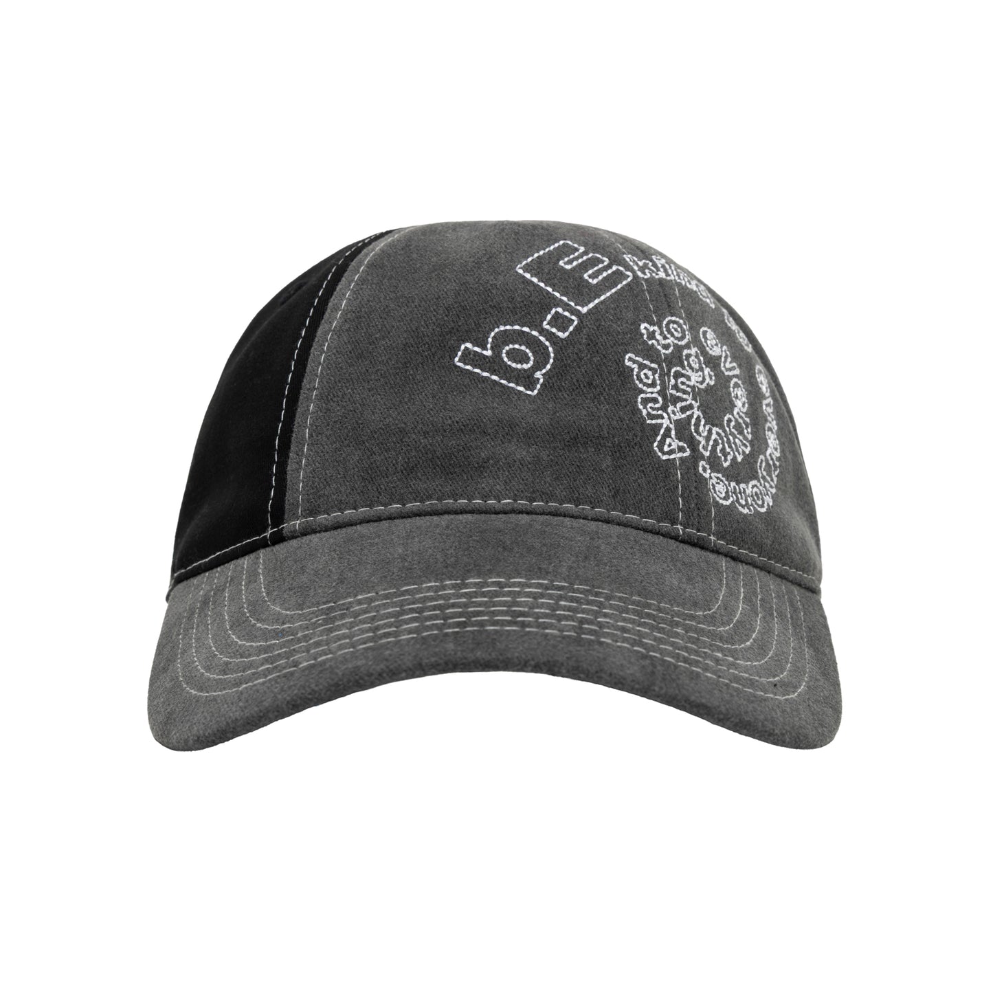 b.Eautiful - B-Turn Low Profile Hat (Washed Black / Black / White)