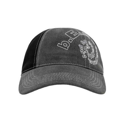 b.Eautiful - B-Turn Low Profile Hat (Washed Black / Black / White)