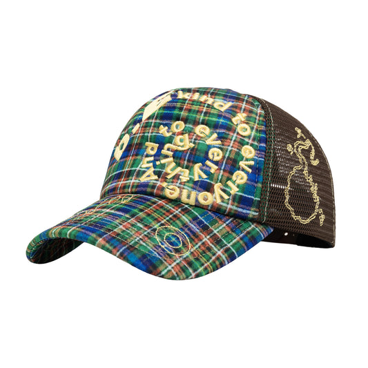 b.Eautiful - Bi Foam Trucker Hat	(Highland Tartan / Brown)