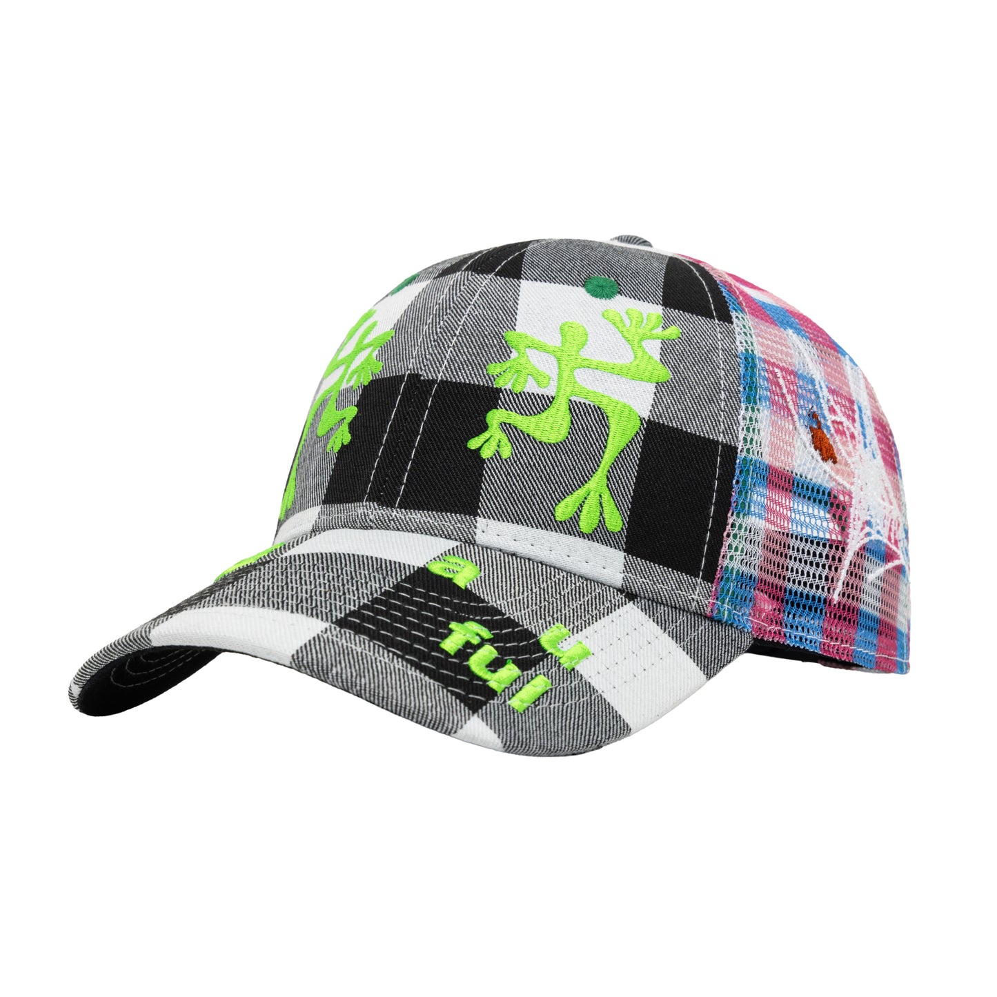 b.Eautiful - Biyu Hat (Black Buffalo Check / Pink / Blue)