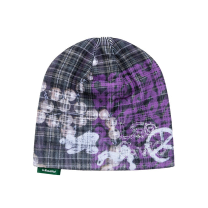 b.Eautiful x LEO GON’DO Plaid Beanie (Grey)