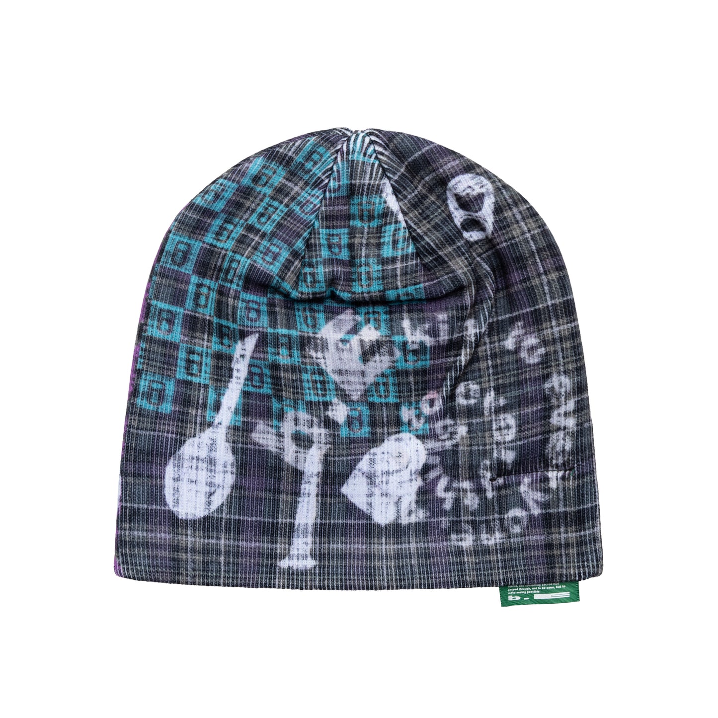 b.Eautiful x LEO GON’DO Plaid Beanie (Grey)