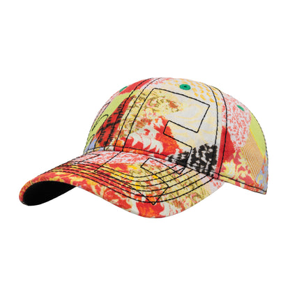 b.Eautiful - Vapor 6 Panel Hat (Red Kimono / Black)
