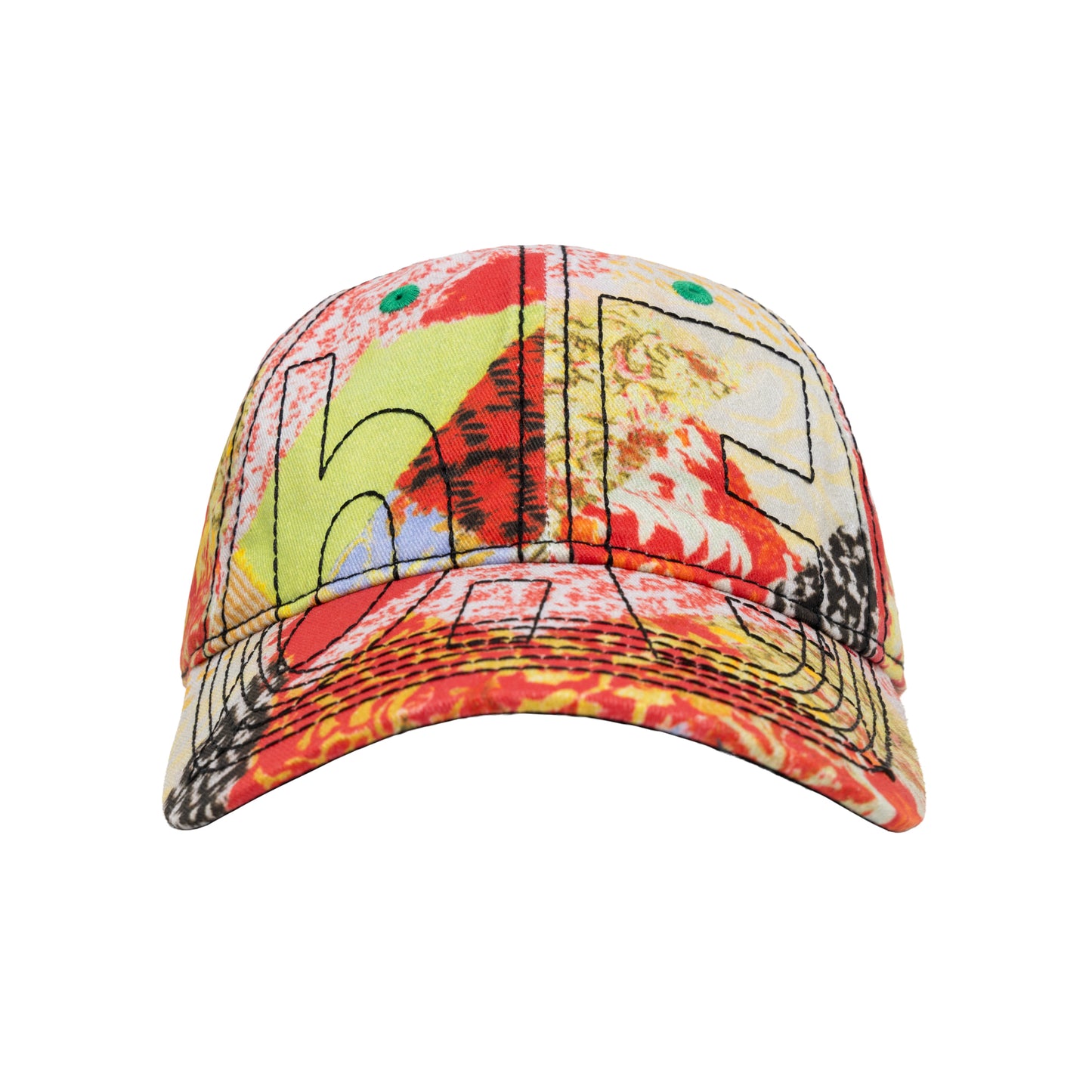 b.Eautiful - Vapor 6 Panel Hat (Red Kimono / Black)
