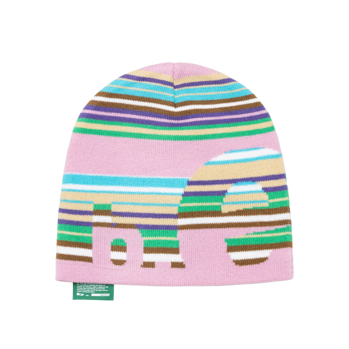 b.e Stripe Beanie (Pink / Multi)