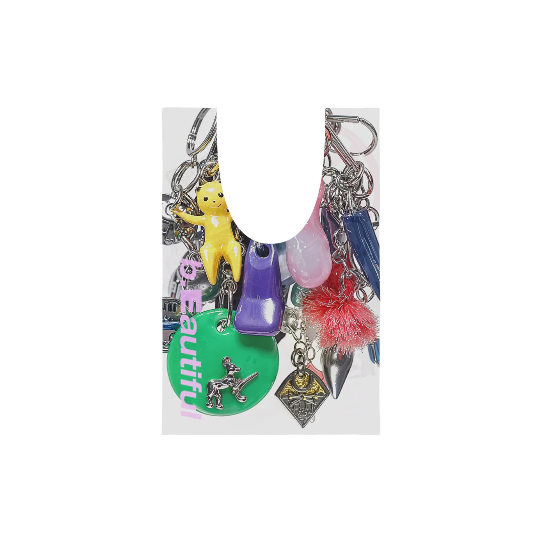 b.Eautiful - Keychains Reusable Bag Mini	(White)