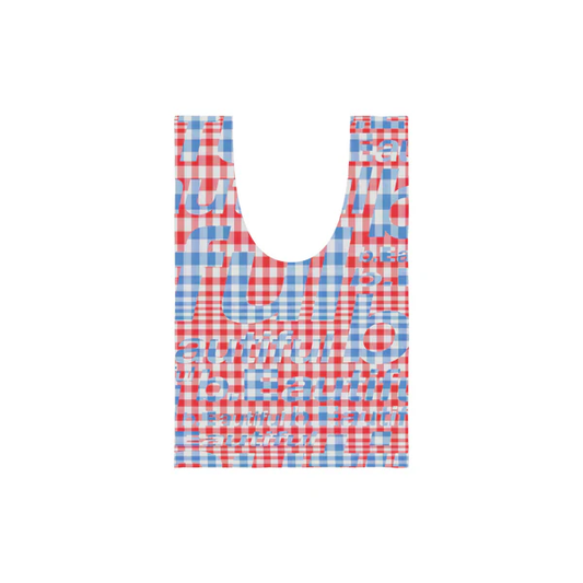 b.Eautiful - Mix Checker Reusable Bag Mini (Red / Green)