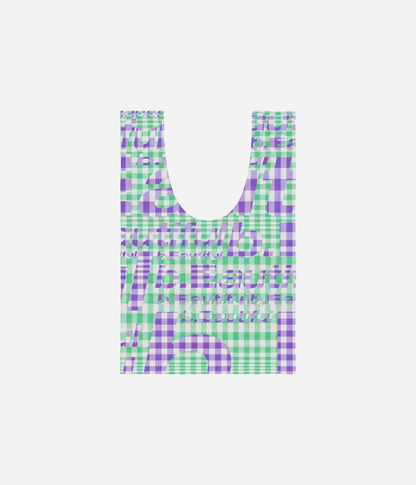b.Eautiful - Mix Checker Reusable Bag Mini (Red / Green)