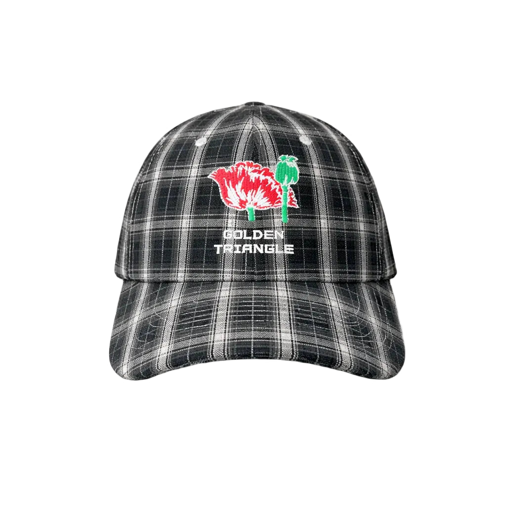Golden Triangle Plaid Cap (Black)
