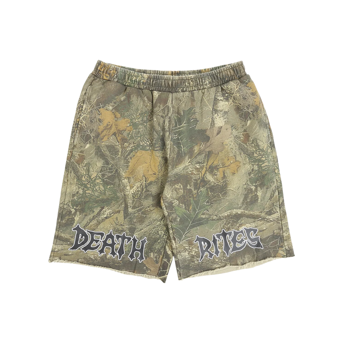 Script Cut-Off Sweat Shorts (Tree Camo)