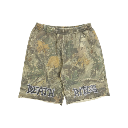 Script Cut-Off Sweat Shorts (Tree Camo)