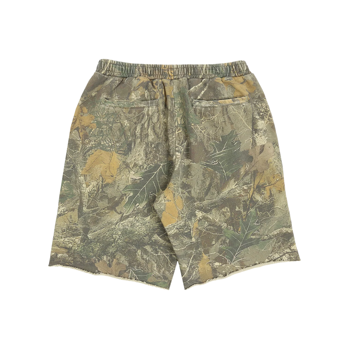 Script Cut-Off Sweat Shorts (Tree Camo)